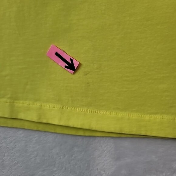 No Boundaries Mens 3X Large Tshirt Neon Yellow Oversized Airbrush Street Art Y2K - Picture 3 of 12